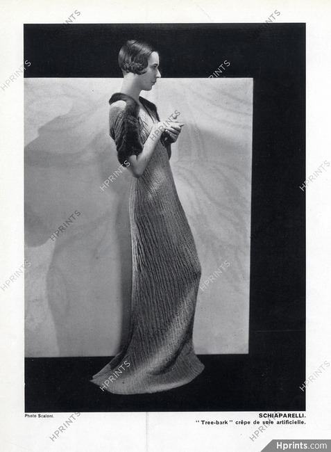 Schiaparelli 1933 Dress for indoors, Fur, Fashion Photography Scaioni