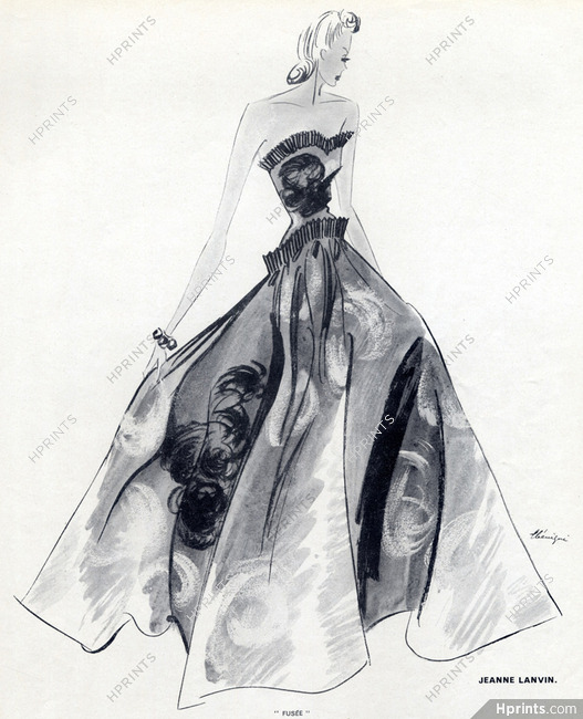 Jeanne Lanvin 1939 Evening Gown, Léon Bénigni