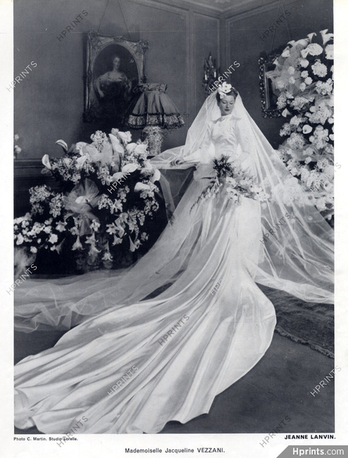 Jeanne Lanvin 1939 Jacqueline Vezzani, Wedding Dress, Photo