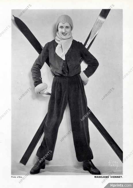 Madeleine Vionnet 1933 Ski Wear, Photo Madame D'Ora (Philippine Dora Kallmus)