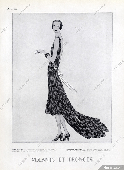 Louiseboulanger 1929 Evening Gown, Fashion Illustration