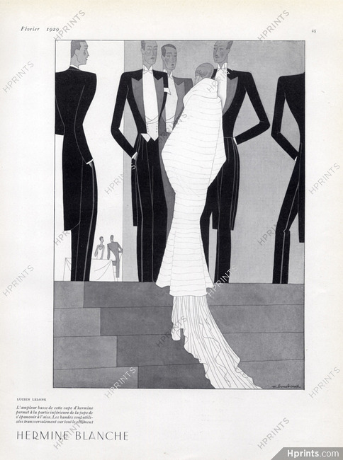 Lucien Lelong 1929 Evening Fur Cape, Hermine, Michel Bouchaud