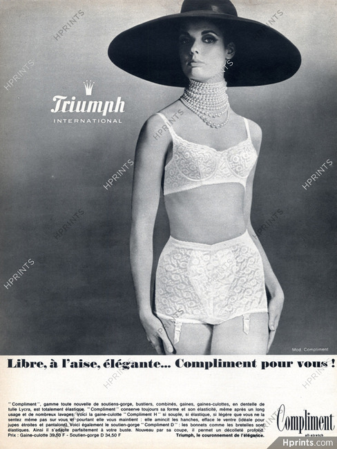 Triumph (Lingerie) 1965 Model Compliment Girdle Bra