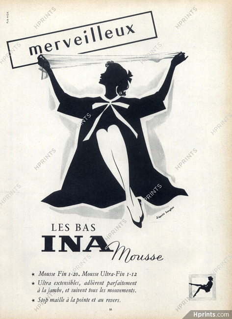 Ina (Stockings) 1959 d'après Langlais