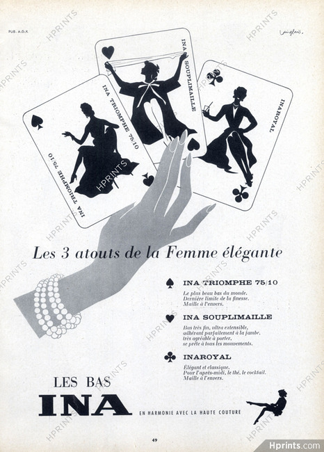 Ina (Stockings Hosiery) 1955 J. Langlais