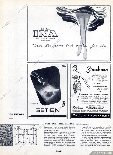 Ina (Stockings Hosiery) 1952 J. Langlais