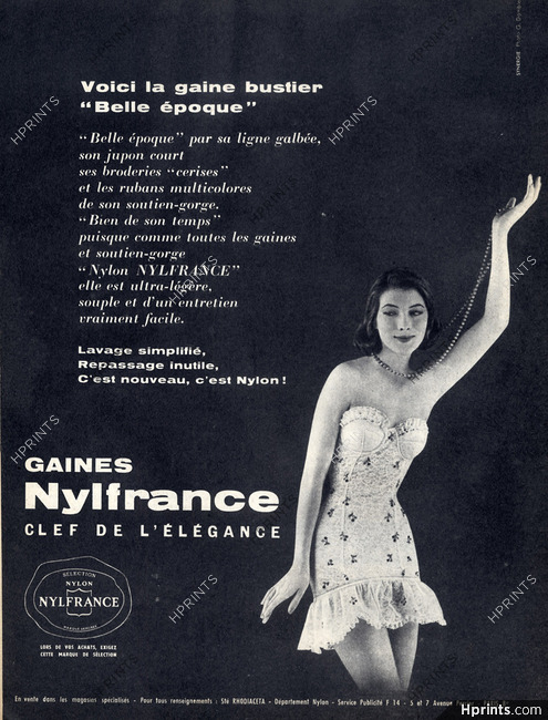 Nylfrance (Fabric) 1957 Gaine Bustier