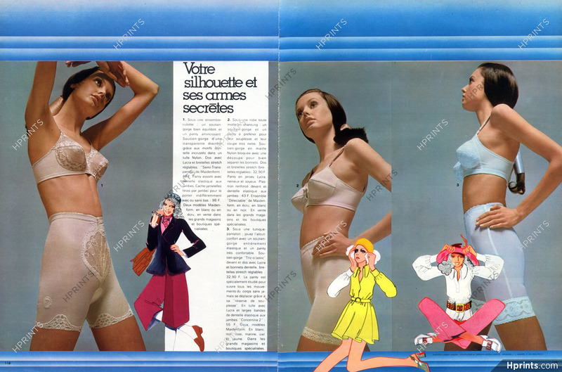 1960s LINGERIE Ad GOSSARD Artemis GIRDLE bra SLIP twins