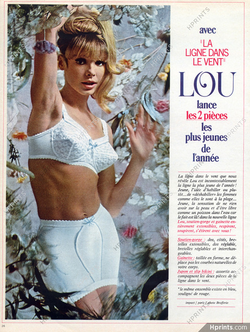 Lou (Lingerie) 1965 Girdle, Bra, Photo Brofferio