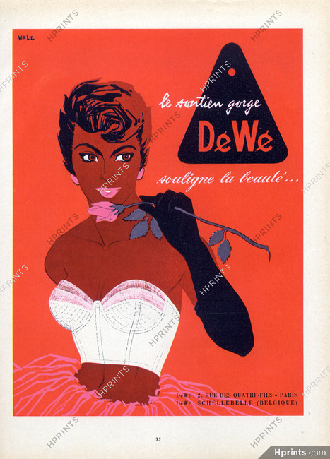 Déwé (Lingerie) 1955 Bra, Walz