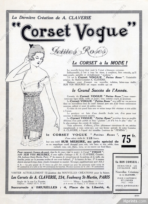 Claverie (Lingerie) 1922 Corset