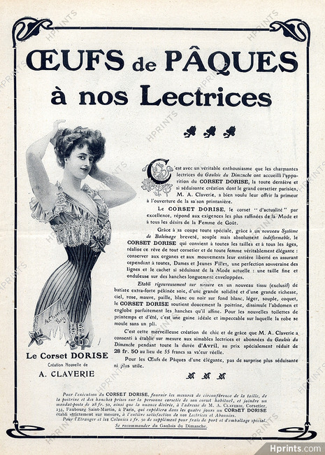 Claverie (Lingerie) 1908 Corset Dorise