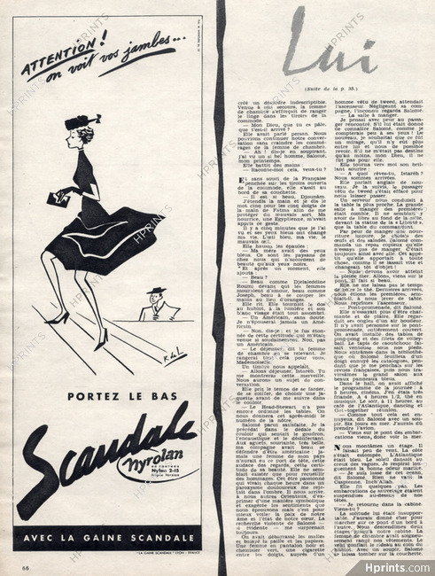 Scandale (Stockings Hosiery) 1953 Raymond de Lavererie