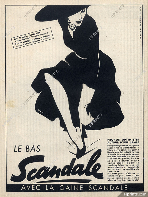 Scandale (Stockings) 1952 René Gruau