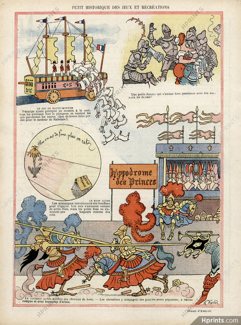 Henri Avelot 1903 Jeux & Récréations, Tournoi Comic Strip