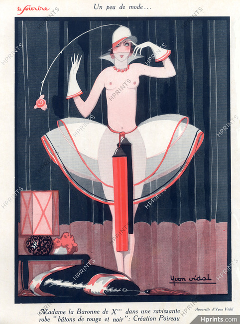 Yvon Vidal 1926 Un peu de mode... Création Poireau, Fashion Satire
