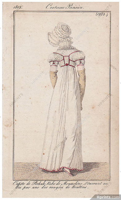 Le Journal des Dames et des Modes 1812 Costume Parisien N°1232