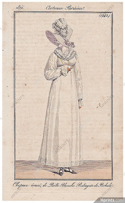 Le Journal des Dames et des Modes 1812 Costume Parisien N°1242