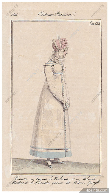 Le Journal des Dames et des Modes 1815 Costume Parisien N°1465
