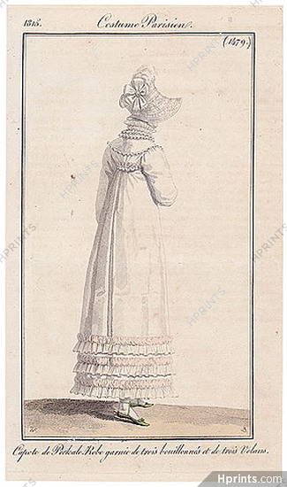 Le Journal des Dames et des Modes 1815 Costume Parisien N°1479 Horace Vernet
