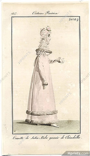 Le Journal des Dames et des Modes 1817 Costume Parisien N°1628 Horace Vernet