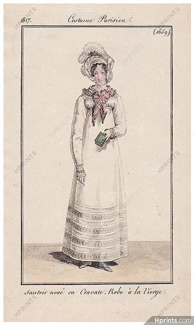 Le Journal des Dames et des Modes 1817 Costume Parisien N°1659