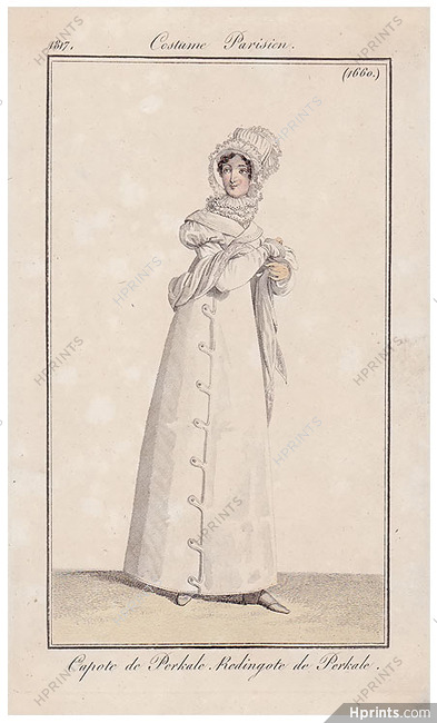 Le Journal des Dames et des Modes 1817 Costume Parisien N°1660