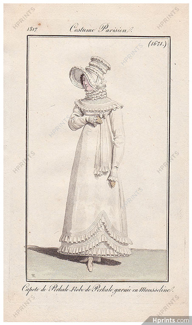 Le Journal des Dames et des Modes 1817 Costume Parisien N°1671 Horace Vernet