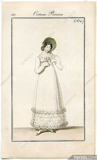 Le Journal des Dames et des Modes 1817 Costume Parisien N°1679