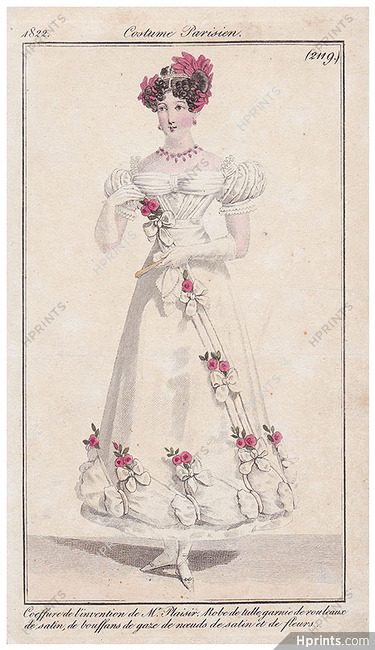 Le Journal des Dames et des Modes 1822 Costume Parisien N°2119
