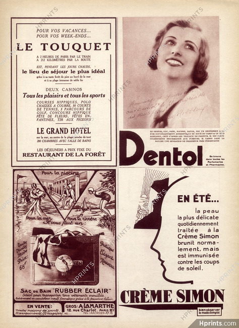 Crème Simon (Cosmetics) 1930 Dentol