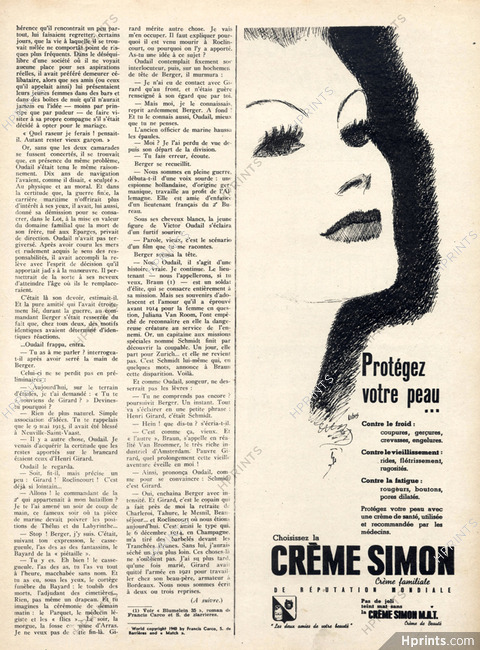 Crème Simon (Cosmetics) 1940 Libis