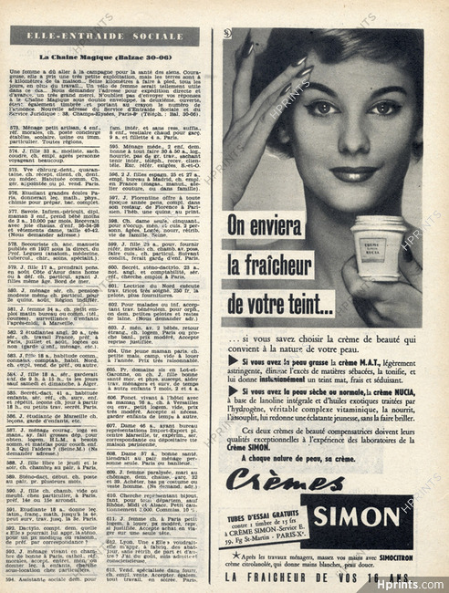 Crème Simon (Cosmetics) 1955