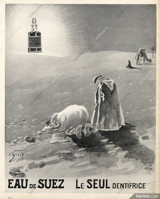 Eau de Suez (Toothpaste) 1908 Camel, Egypt, O'Galop
