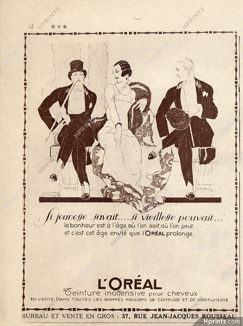 L'Oréal 1922 Dyes for hair, René Vincent
