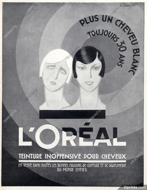L'Oréal 1926 Dyes for hair, Poster Art, Claude