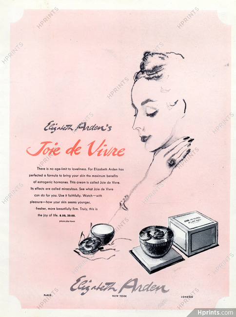 Elizabeth Arden (Cosmetics) 1947 Joie de Vivre