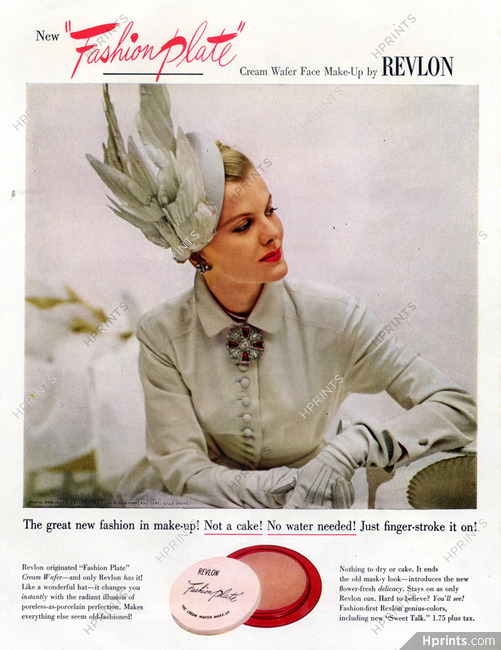 Revlon (Cosmetics) 1948 Hat & Coat Lilly Dache