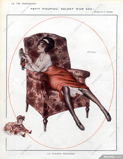 Léo Fontan 1915 Attractive Girl, Doll
