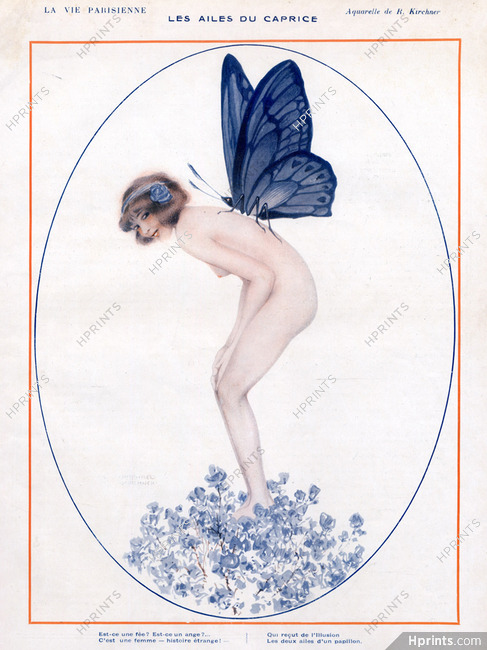 Raphaël Kirchner 1913 Butterfly, Nude