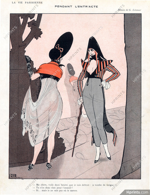 Georges Léonnec 1913 19th Century Costumes, Sexy Girls
