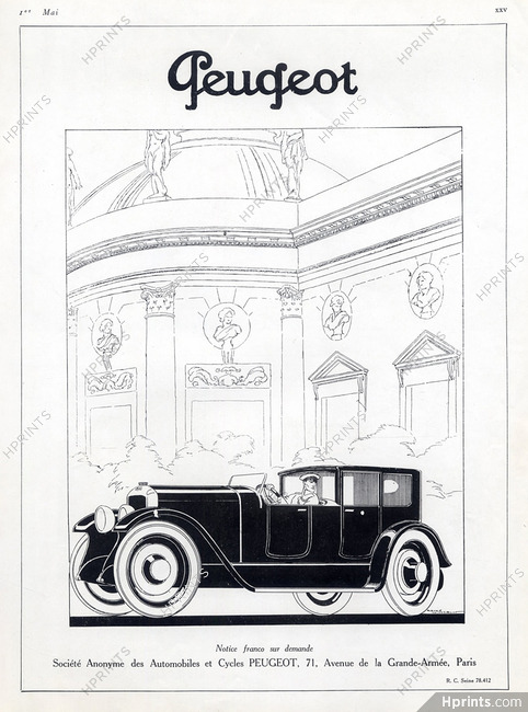 Peugeot (Cars) 1924 René Vincent