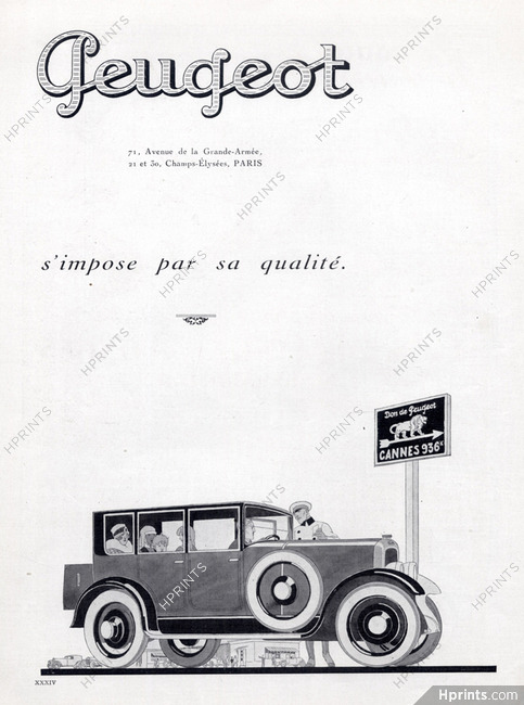 Peugeot (Cars) 1924 René Vincent