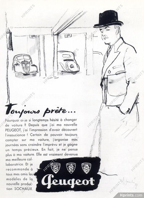 Peugeot (Cars) 1938 René Bouché