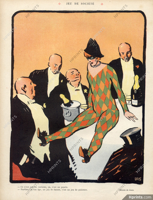 Juan Gris 1910 Board Games, Harlequin