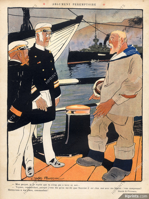 Charles Pourriol 1910 Boat captain, marine-sinner