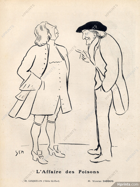 SEM (Georges Goursat) 1908 Victorien Sardou, Caricature