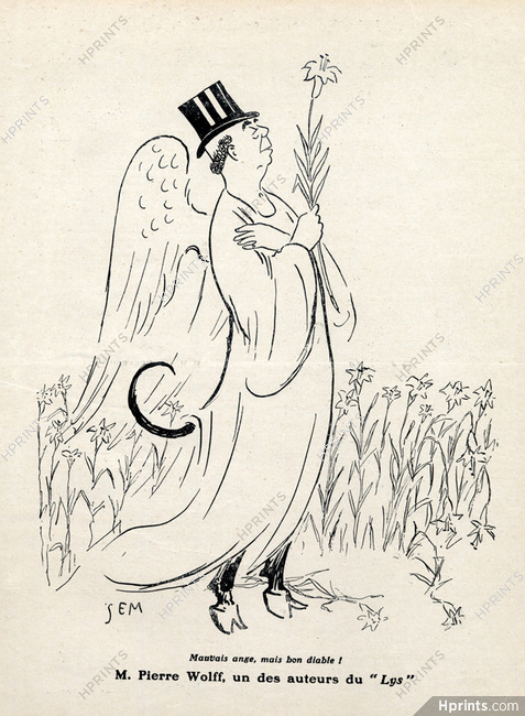 SEM (Georges Goursat) 1909 Pierre Wolff, Caricature