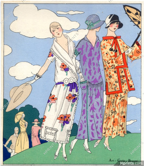 Beer (Couture) Martial Et Armand, Doeuillet 1923 Summer Dresses, Fashion Illustration, Pochoir