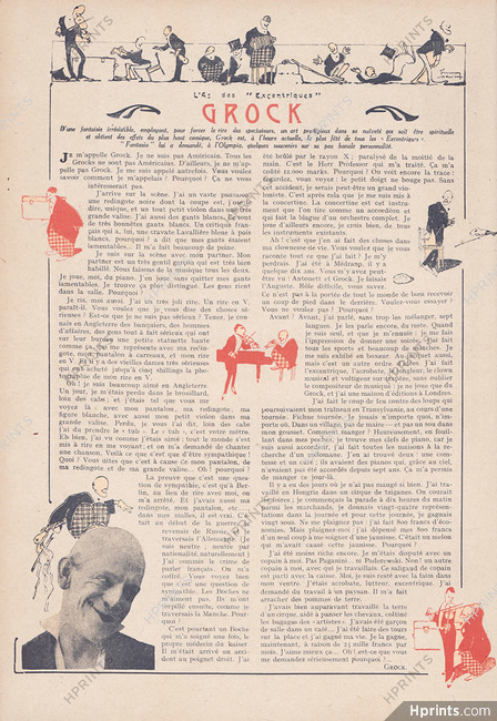 Grock, 1919 - Artist's Career Clown, Circus, Texte par Grock